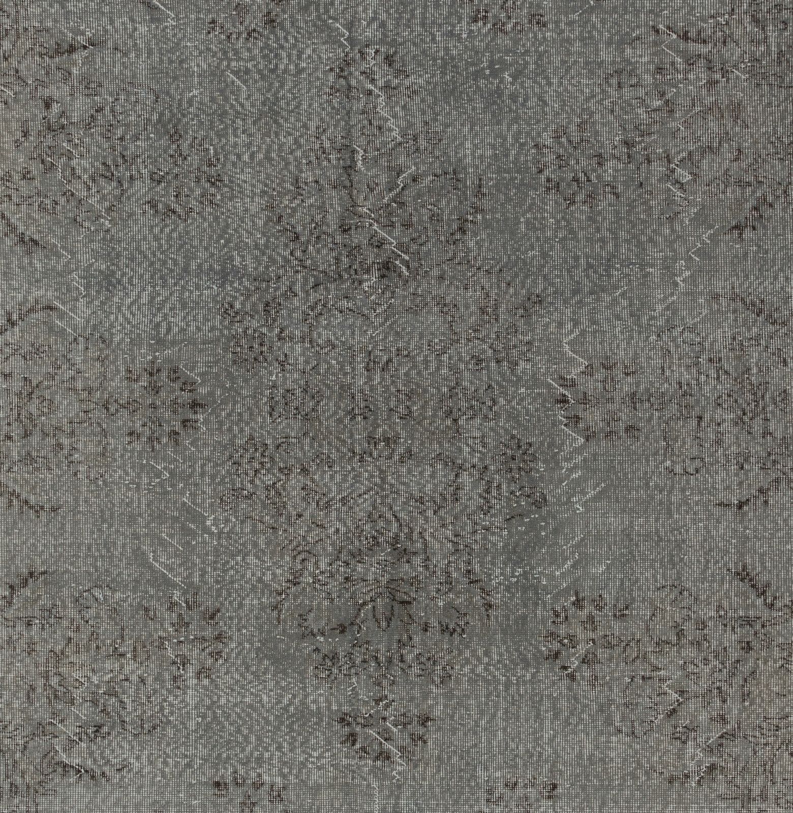 7.6x11.4 Ft Large Vintage Turkish Rug Redyed In Gray For Contemporary Interiors photo Textiles