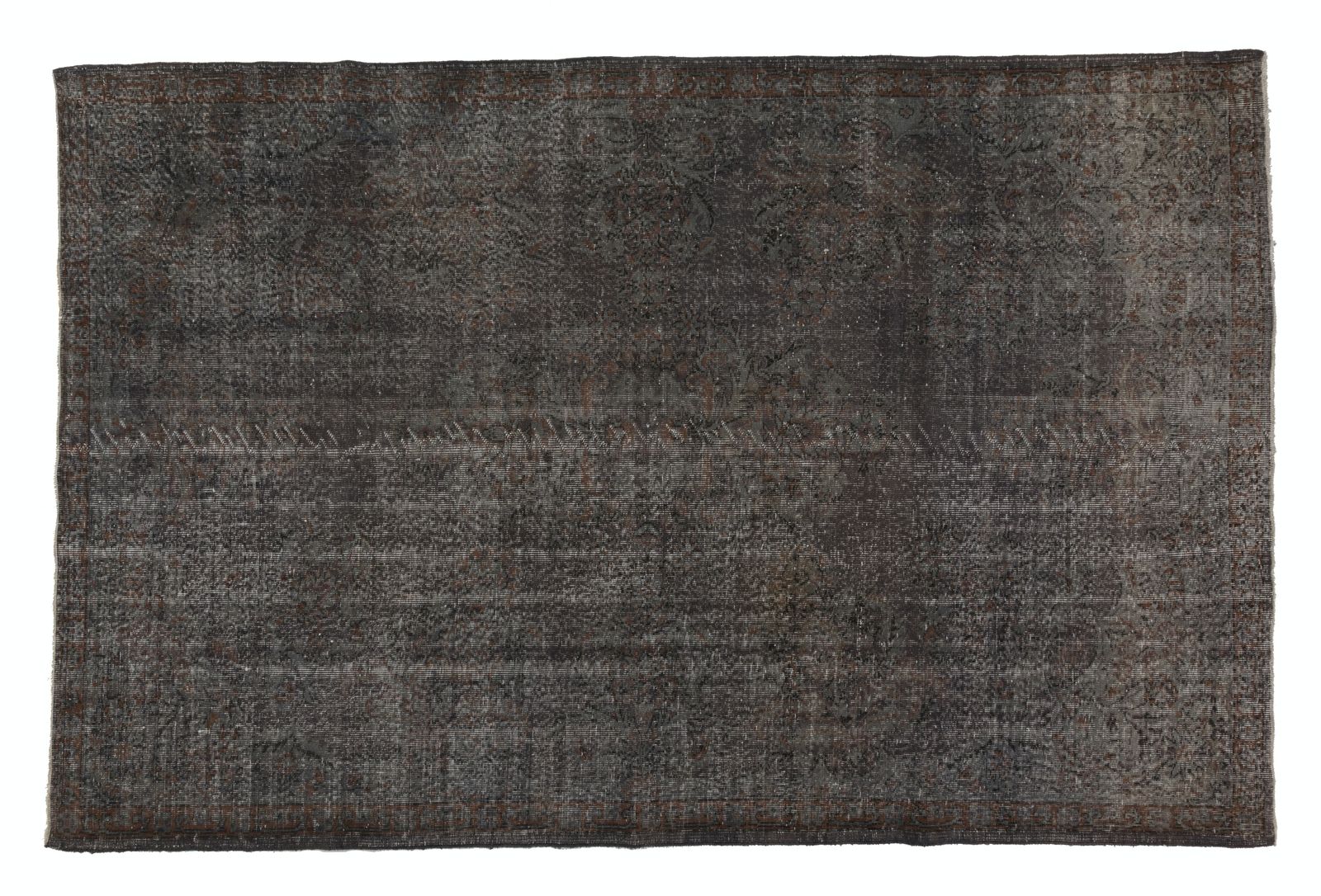 6.6x10.2 Ft Vintage Handmade Upcycled Turkish Wool Area Rug In Gray & Taupe photo furniture