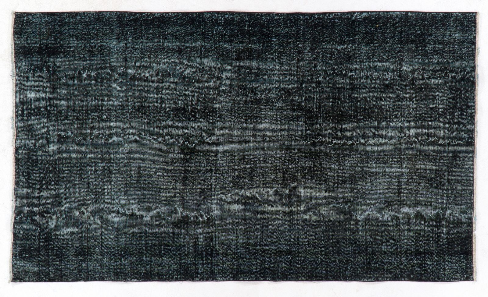 5.2x8.7 Ft Vintage Area Rug Overdyed In Charcoal Gray, Handknotted In Turkey photo furniture