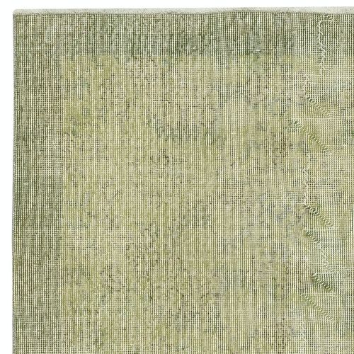 4x7 Ft Overdyed Wool Light Green Color Area Rug. Hand Knotted In Turkey photo Textiles