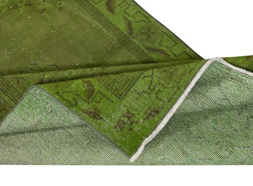 3.5x6.4 Ft Contemporary Handmade Turkish Accent Rug In Green Color photo for sale