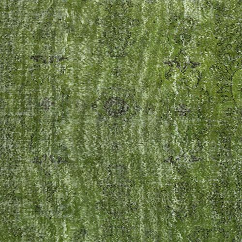 5.6x9.4 Ft Green Color Wool Area Rug For Modern Interiors, Handmade In Turkey photo 447.0