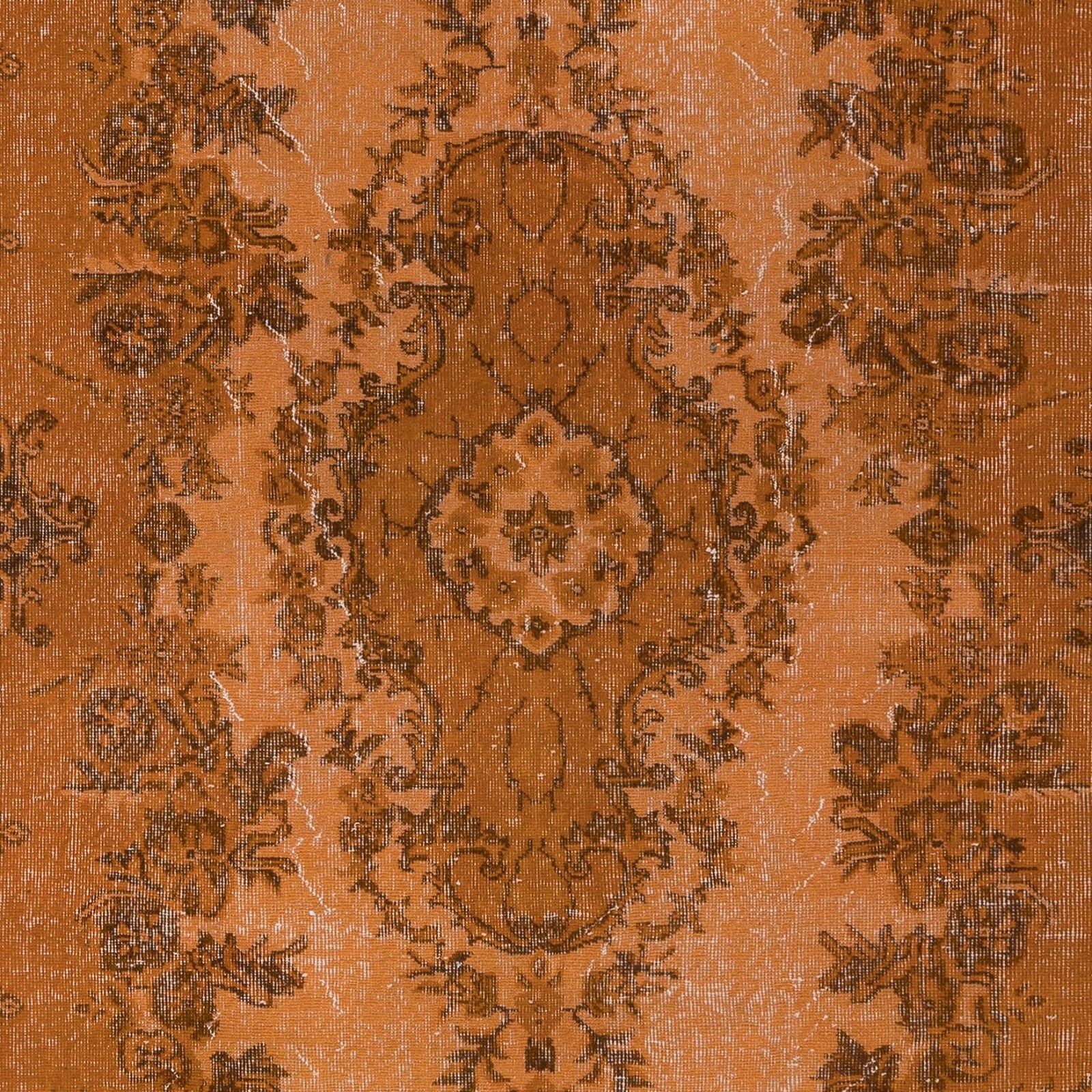 5.6x9.4 Ft Authentic Orange Rug For Modern Interiors, Handmade Anatolian Carpet photo 361.0
