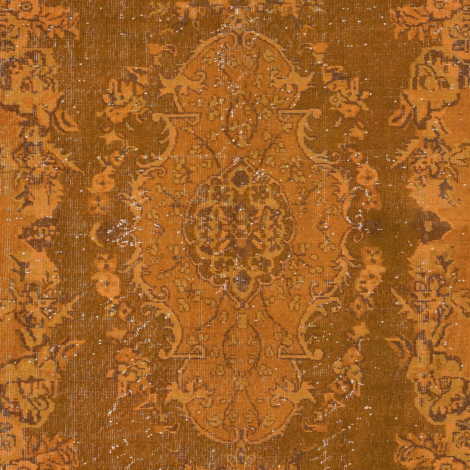 6.6x10.4 Ft Traditional Orange Handknotted Turkish Area Rug For Modern Interiors photo 878.0