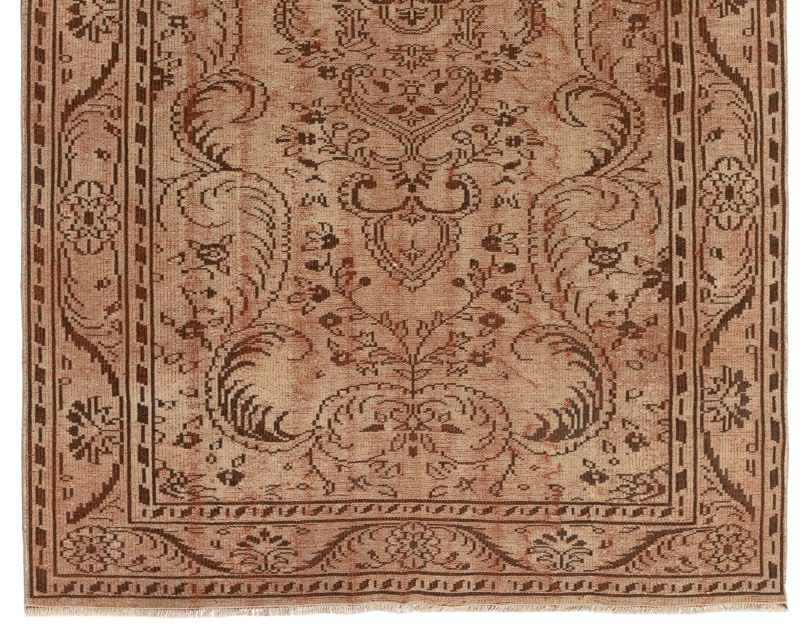 6x9 Ft Vintage Garden Design Traditional Wool Rug From Turkey photo for sale