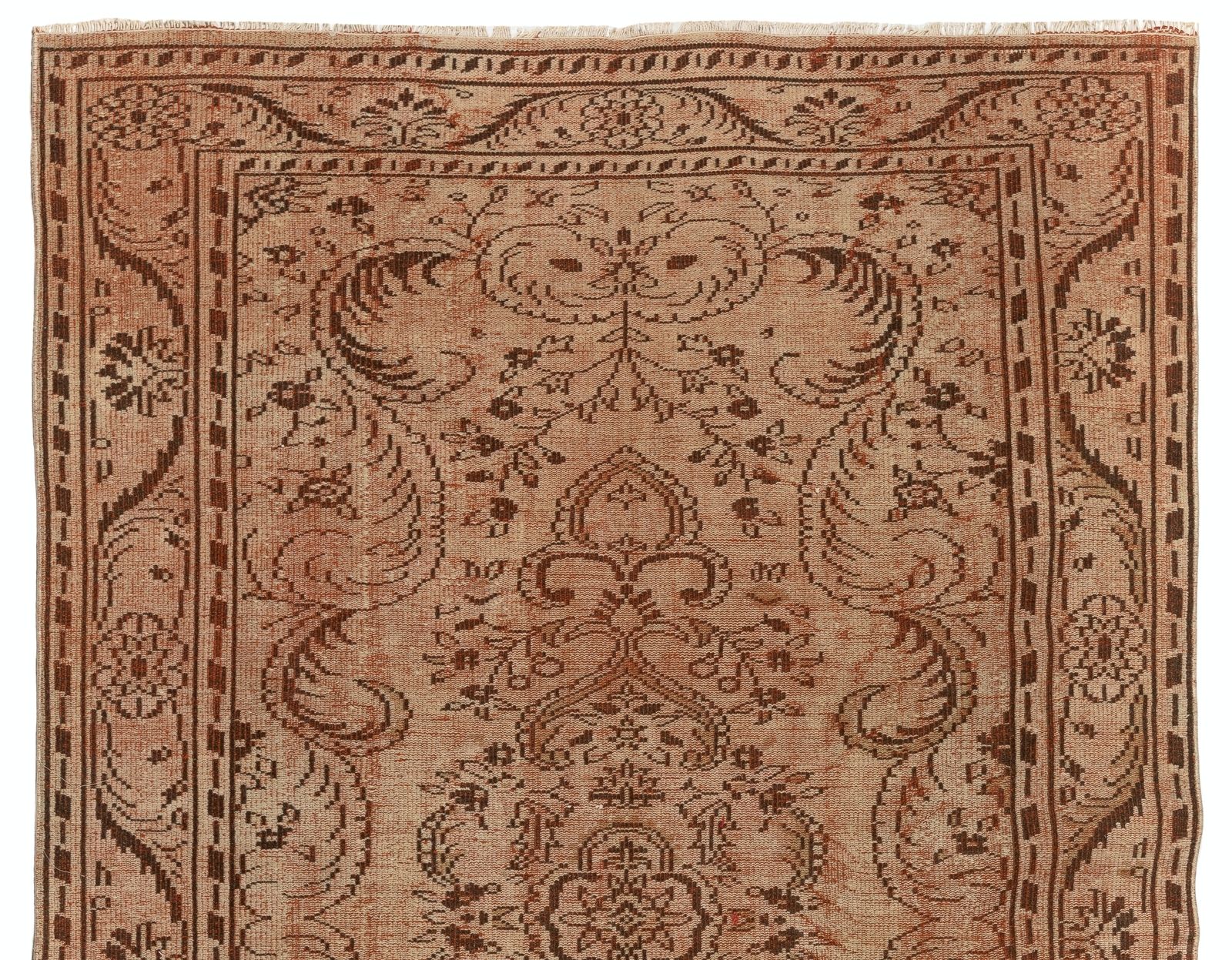 6x9 Ft Vintage Garden Design Traditional Wool Rug From Turkey photo Textiles