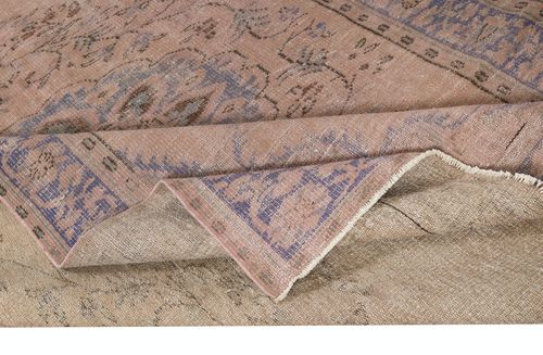 5.8x9.2 Ft Soft Pink Color Anti Bacterial Wool Area Rug. Handknotted Turkish Rug photo for sale
