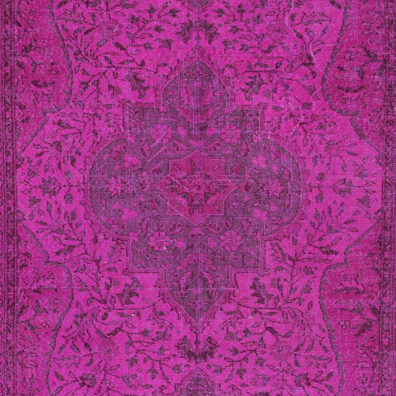 6.4x9.8 Ft Pink Handmade Contemporary Rug, Turkish Wool Carpet, Living Room Rug photo 642.0