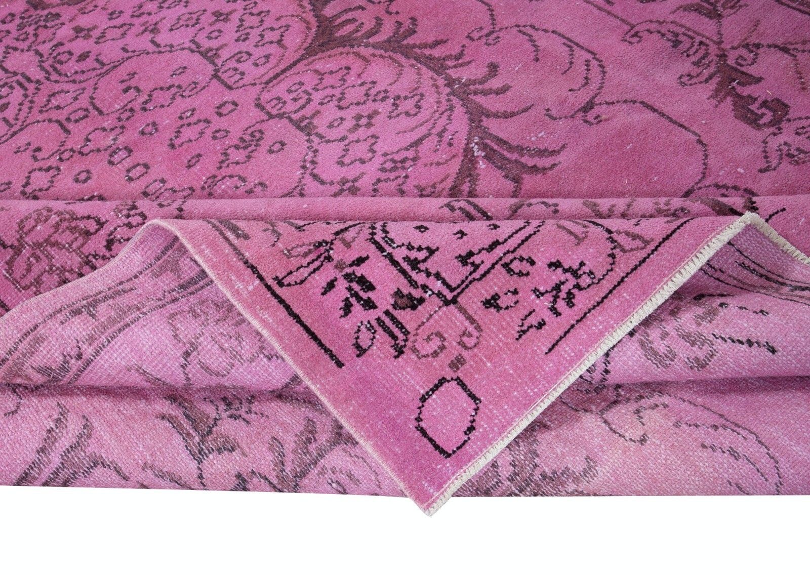 6x10 Ft Modern Medallion Design Rug In Pink, Handwoven And Handknotted In Turkey photo for sale