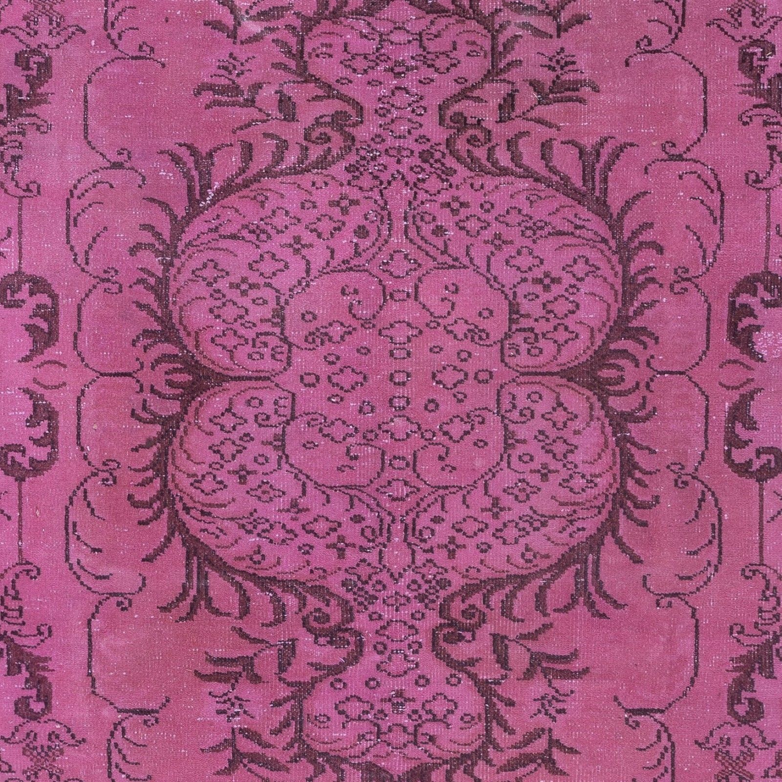 6x10 Ft Modern Medallion Design Rug In Pink, Handwoven And Handknotted In Turkey photo 607.0