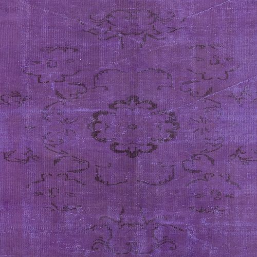6x9.2 Ft Purple Area Rug For Modern Interiors, Hand Knotted In Turkey photo 456.0