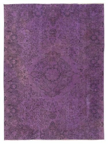 7x9.4 Ft Modern Handmade Floor Rug In Purple Color, Handmade Turkish Carpet