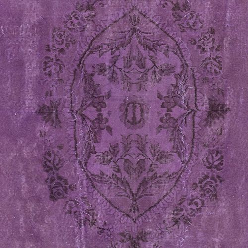 7x10.5 Ft Modern Purple Color Rug, Handmade Turkish Carpet, Bohemian Home Decor photo 744.0