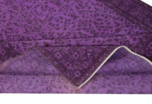 5.5x9.3 Ft Modern Anti Bacterial Area Rug In Purple, Hand Made In Turkey photo for sale