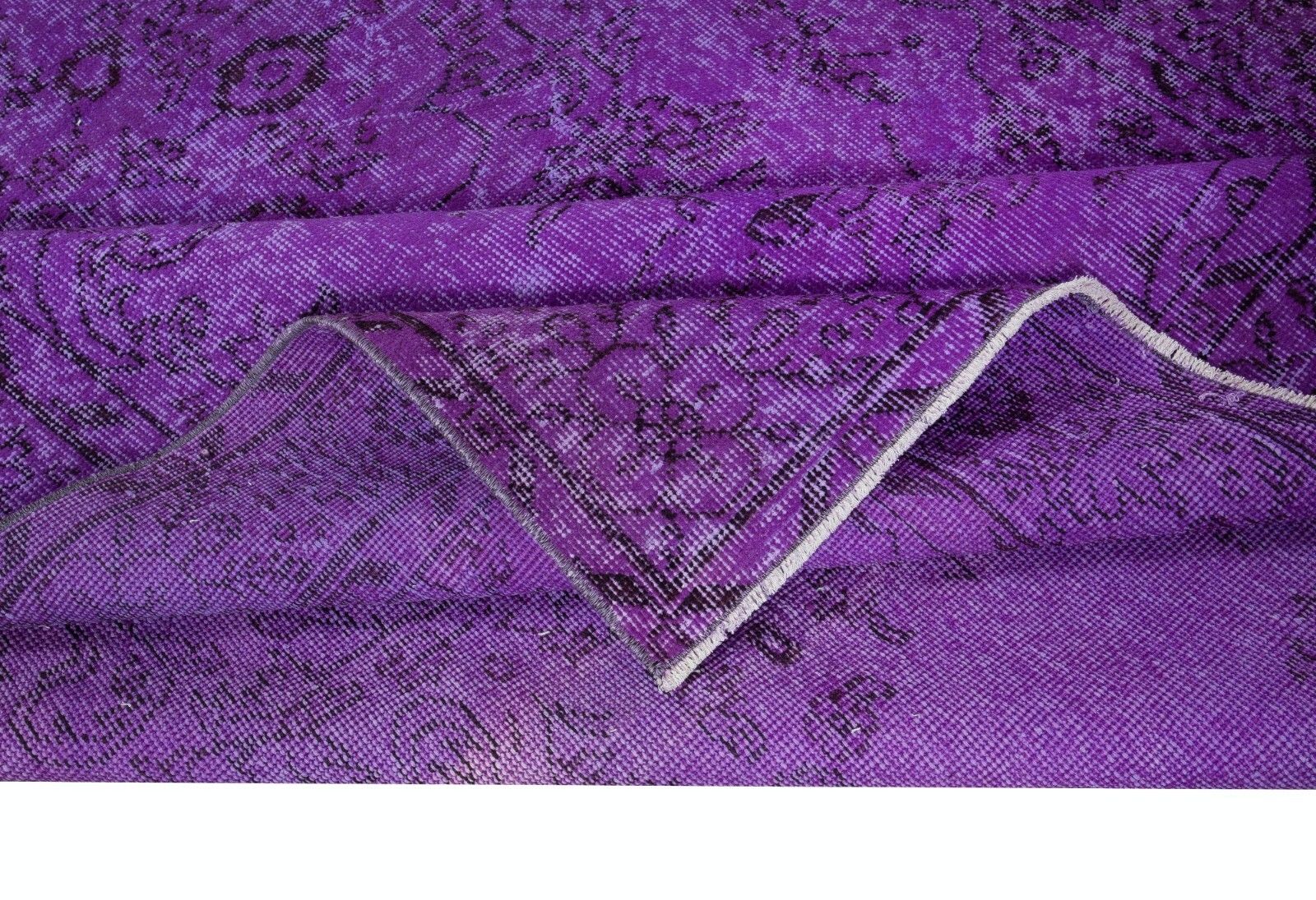 5.8x9.6 Ft Decorative Purple Area Rug For Modern Interior, Handknotted In Turkey photo for sale