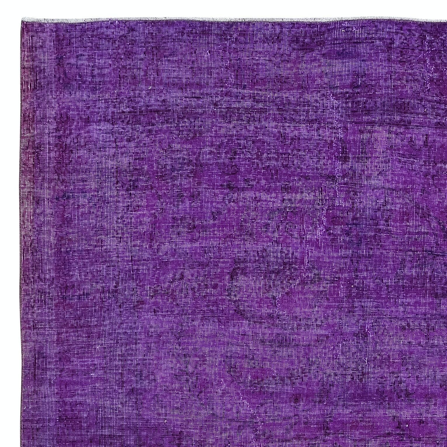 7x10.2 Ft Unique Handknotted Modern Large Rug In Purple. Turkish Bohem Carpet photo Textiles