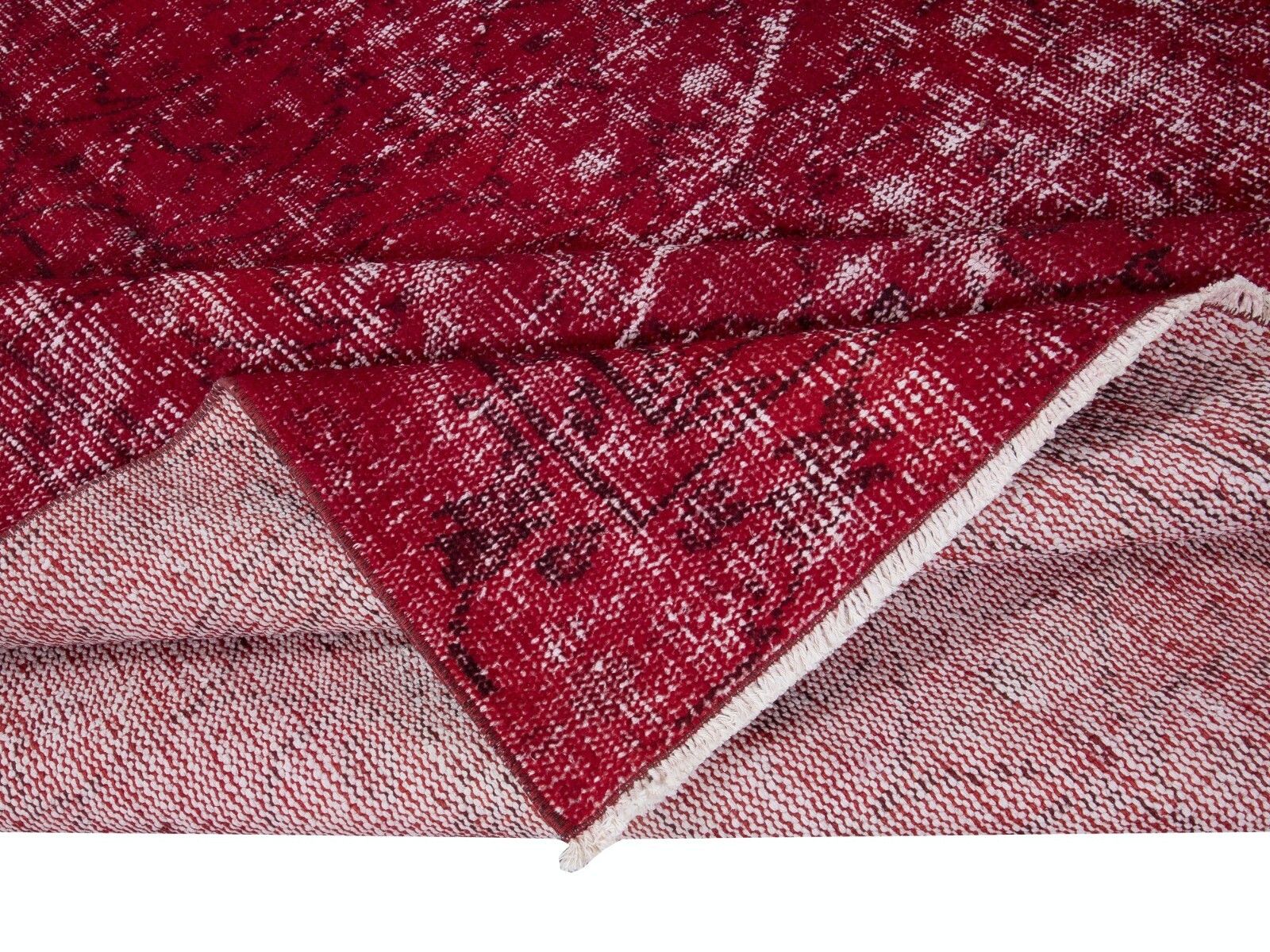 6x9 Ft Modern & Contemporary Rug In Dark Red, Handmade Turkish Wool Carpet photo for sale