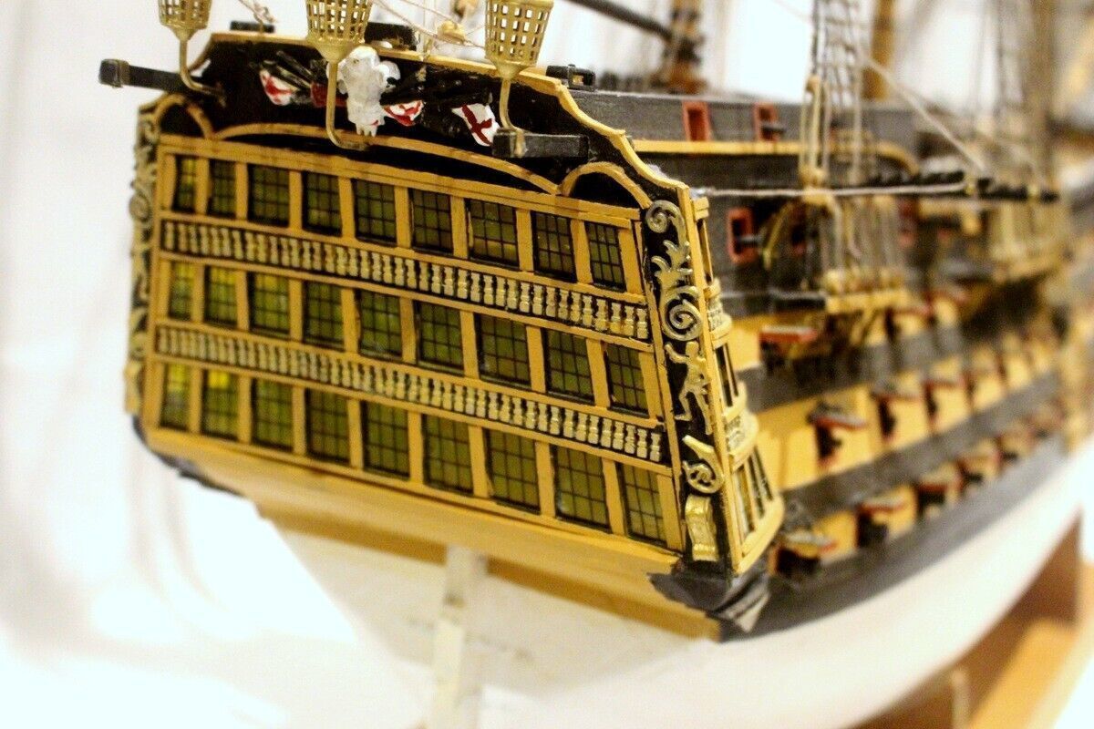 Lego Professional Wood Model Ship Boat Hms Victory Handmade photo for sale