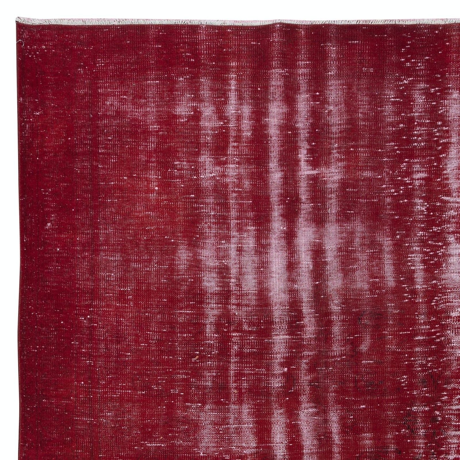 6x9.2 Ft Shabby Chic Turkish Red Rug, Handmade Carpet, Woolen Floor Covering photo Textiles