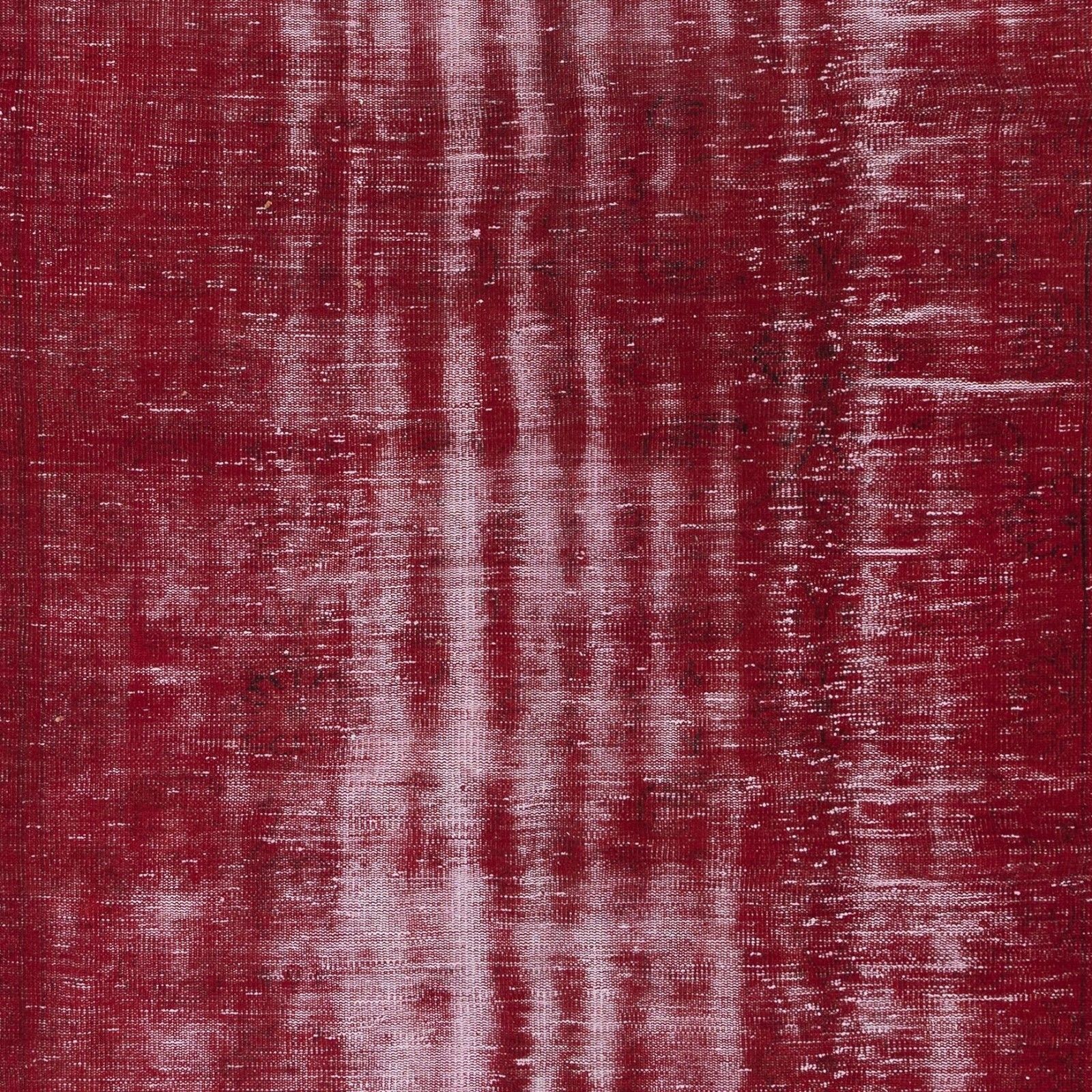 6x9.2 Ft Shabby Chic Turkish Red Rug, Handmade Carpet, Woolen Floor Covering photo 468.0
