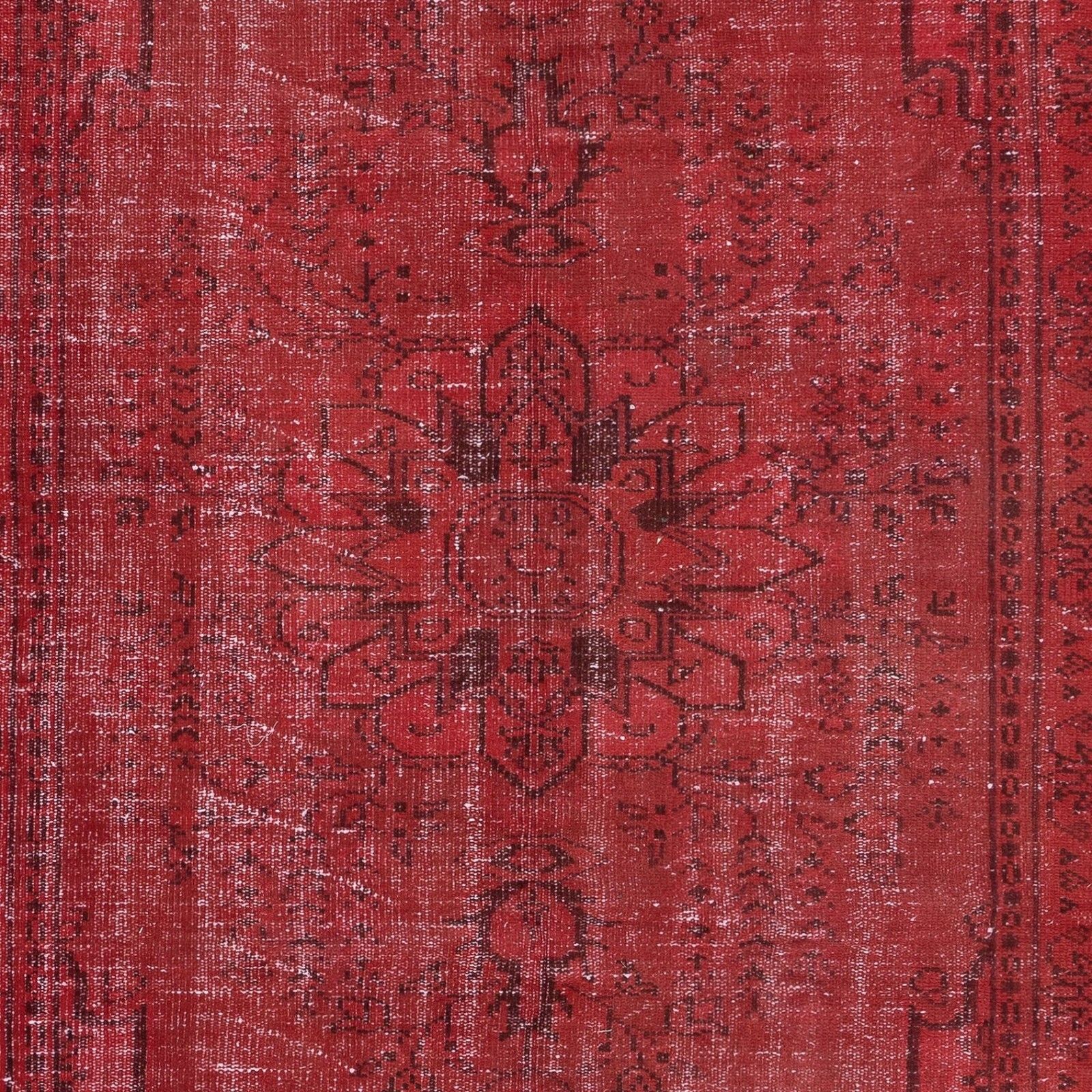 5x8.3 Ft Red Handmade Room Size Rug, Wool And Cotton Carpet From Turkey photo 510.0