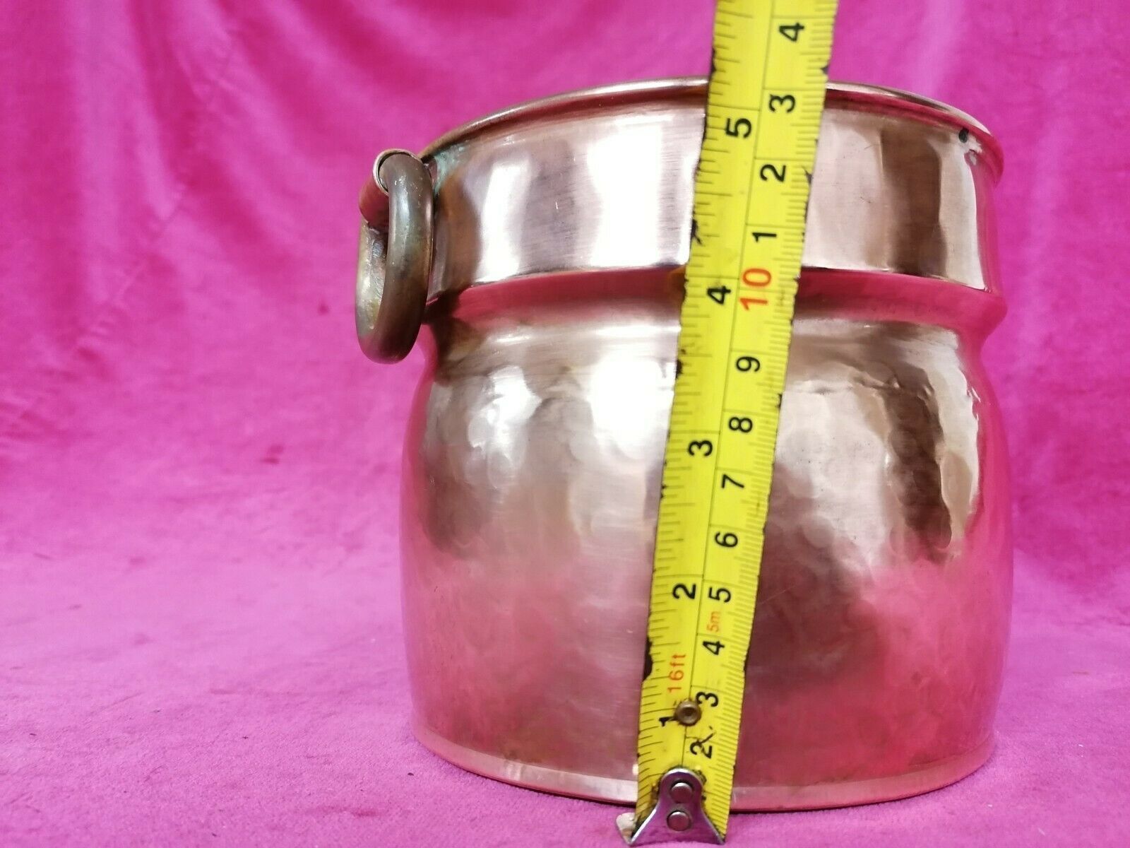 65.0 Vintage  French Copper Ice Bucket Champagne Wine Chiller Or A Lovely Planter photo