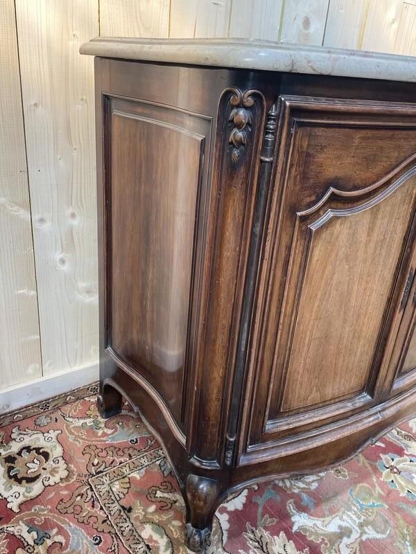 Enfilade En Noyer De Style Louis XV En Noyer Et Marbre photo buy
