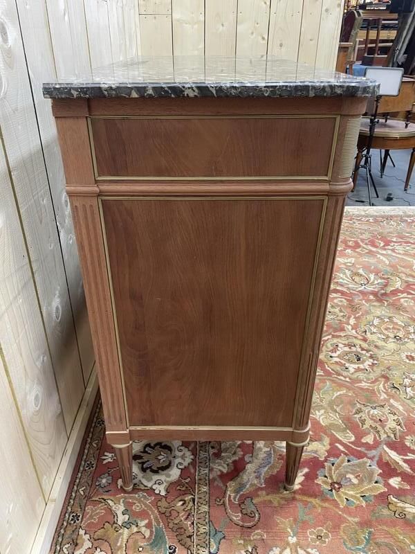 Buffet Bas De Style Louis XVI En Acajou Et Marbre photo furniture
