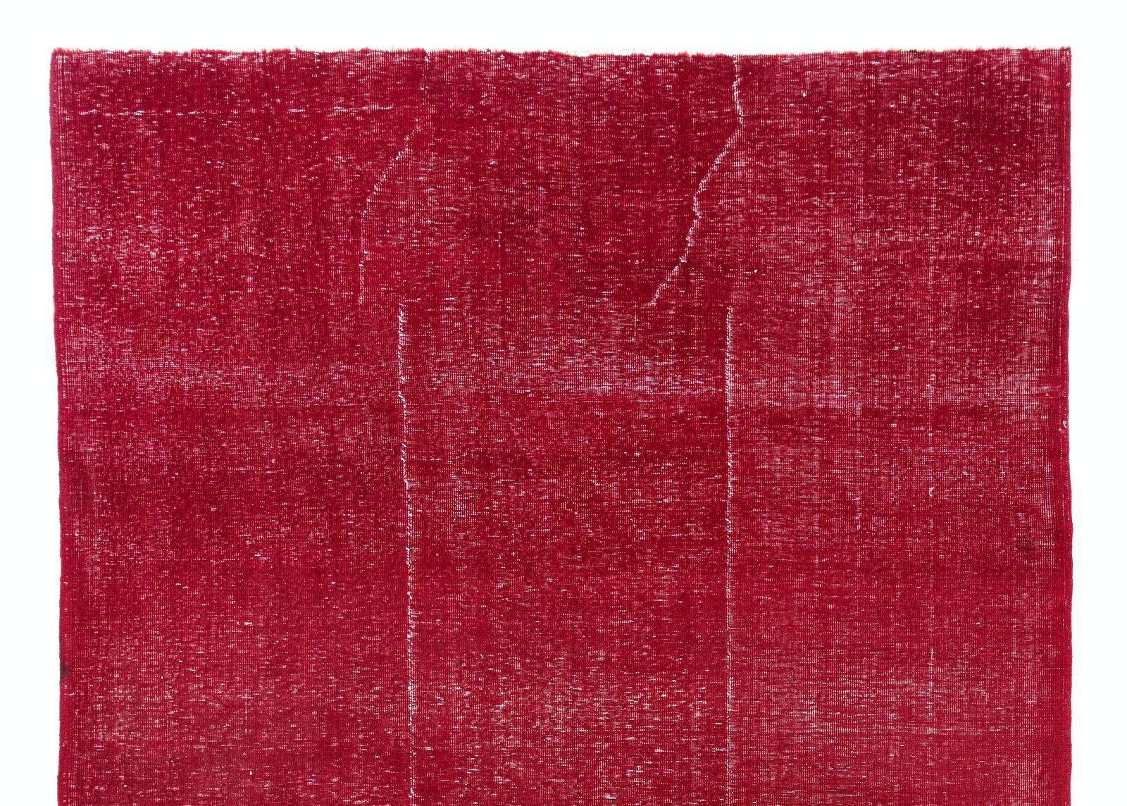 6.7x9.9 Ft Decorative Vintage Area Rug Overdyed In Red, Hand Knotted In Turkey photo furniture