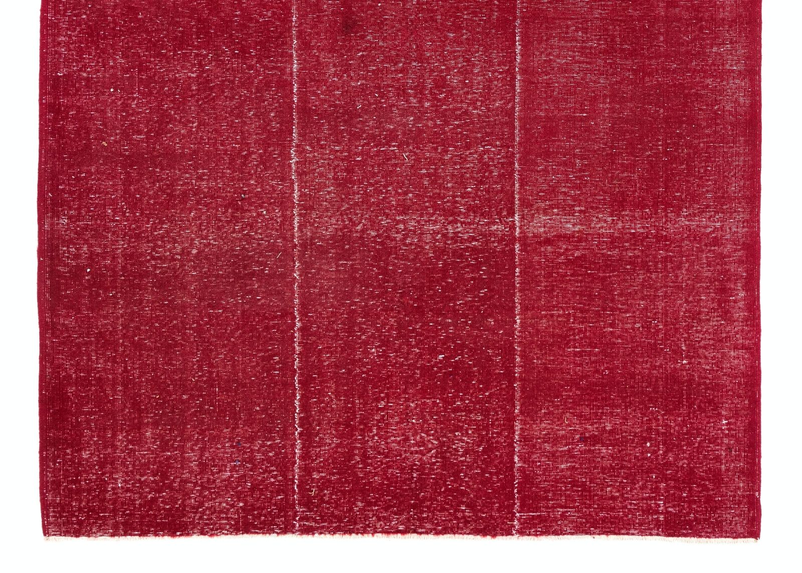 6.7x9.9 Ft Decorative Vintage Area Rug Overdyed In Red, Hand Knotted In Turkey photo for sale