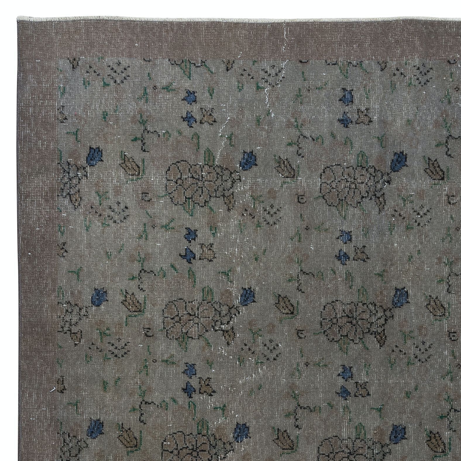 6.6x9.2 Ft Modern Handmade Turkish Area Rug With Gray, Light Brown And Brown photo Textiles