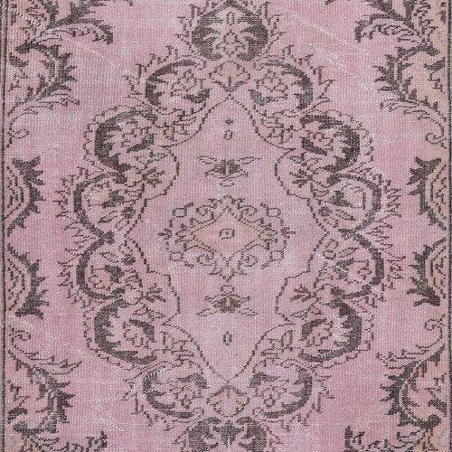 5.2x9 Ft Contemporary Wool Area Rug In Pink. Hand Knotted In Turkey photo 432.0