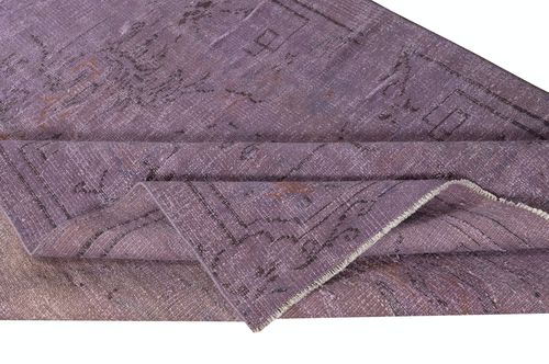 4.8x7.5 Ft Modern Purple Color Rug, Handmade Turkish Rug, Bohemian Home Decor photo for sale