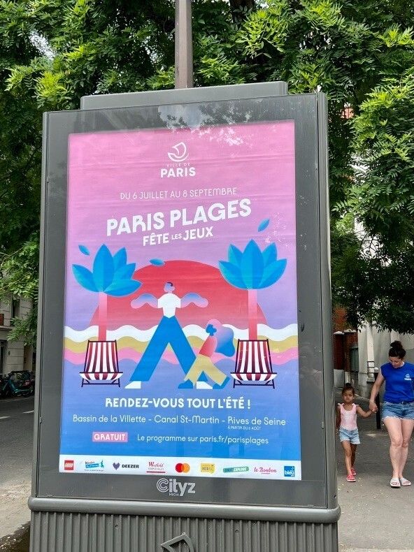 Poster Poster Poster Paris Olympic Games Very Large Size 172x118cm 2024 Paris Plage photo furniture