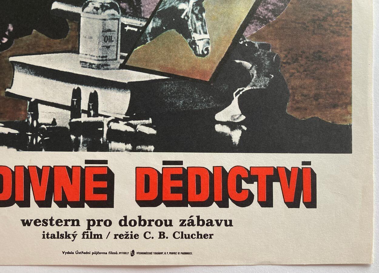 Original Western Film Poster, Man Of The East, Zdeněk Palcr, 1975, Genuine Czech Vintage Print photo buy