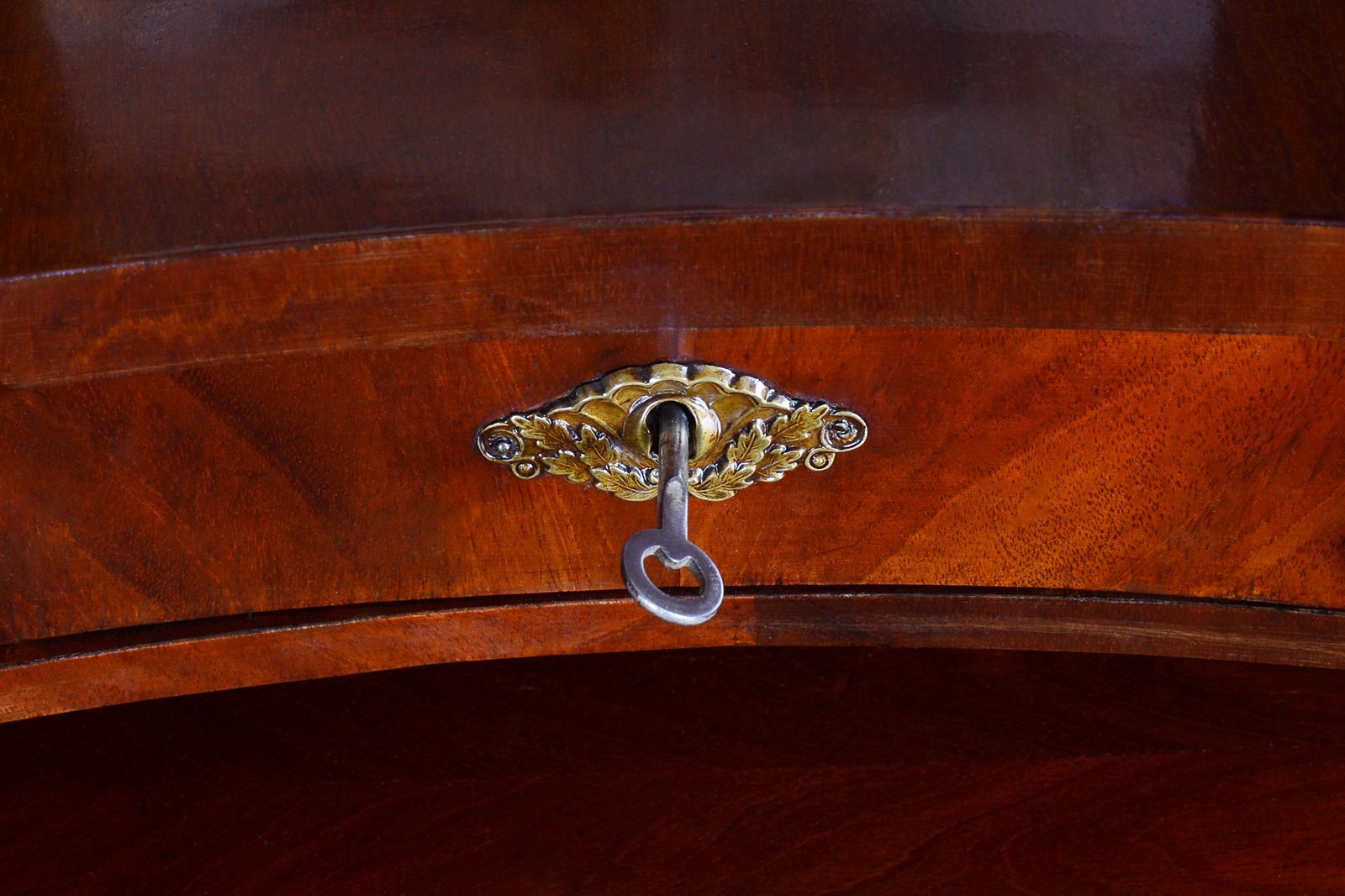 1100.0 Restored Empire Dressing Mirror, Mahogany, Brass, Bone, Polished, France, 1800s photo
