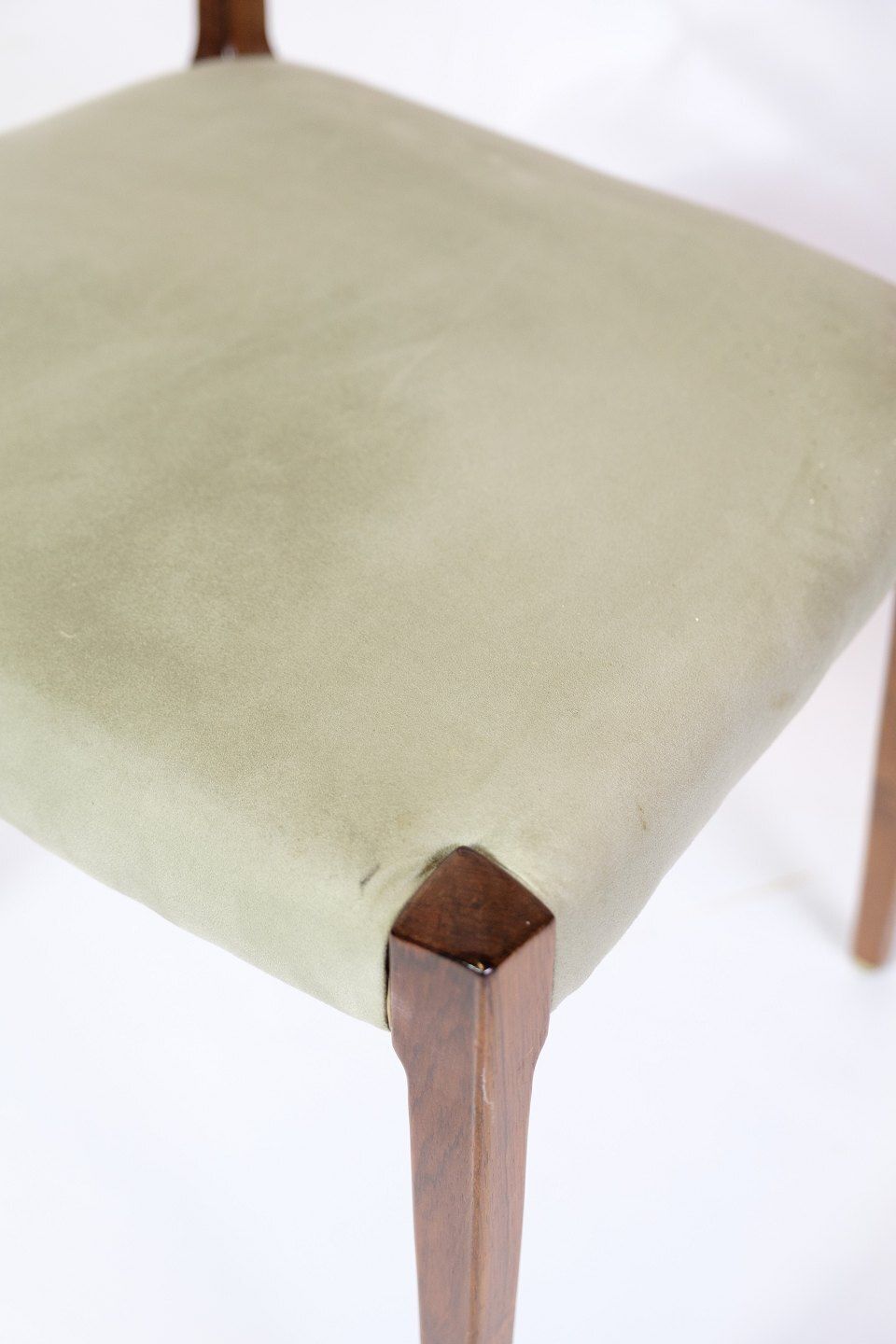 Set Of Six High Backed Dining Chairs In Rosewood & Green Velour Seat By Sorø Furniture Factory From 1960s photo 4025.0