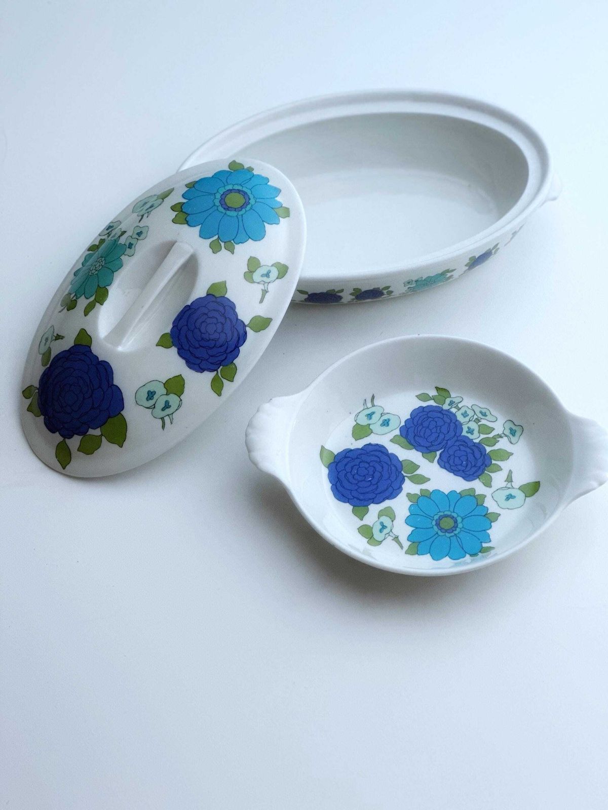 Pillivuyt French Porcelain Covered Casserole Dish 1970s With Serving Plate Rare Illustration photo 67.0