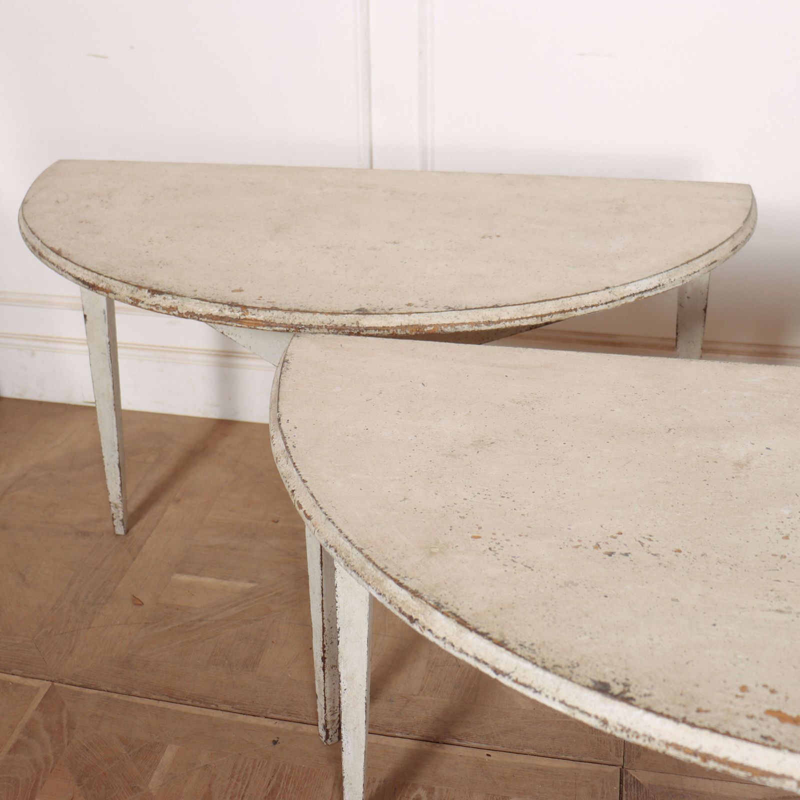 Pair Of Swedish Demi Lune Console Tables photo Furniture