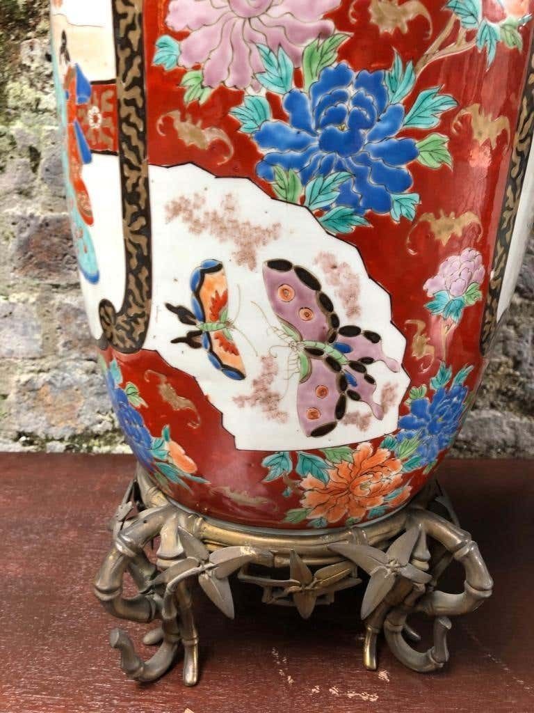 19th Century Pair, Japanese Meiiji Imari Porcelain Vases photo buy