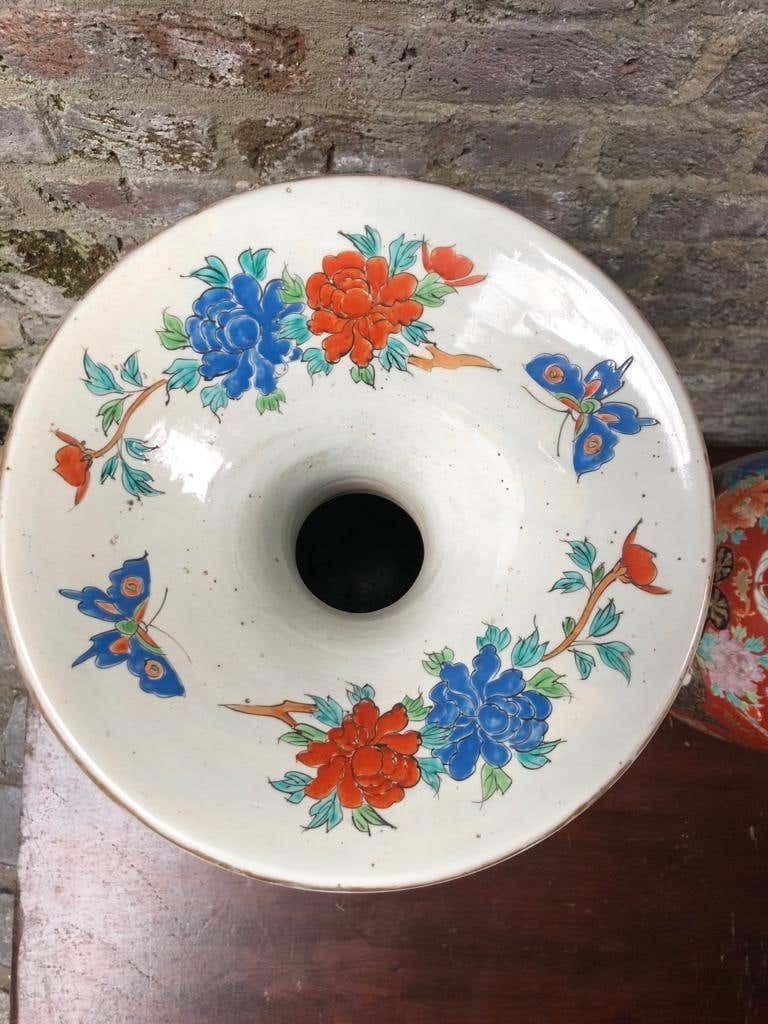 19th Century Pair, Japanese Meiiji Imari Porcelain Vases photo vintage