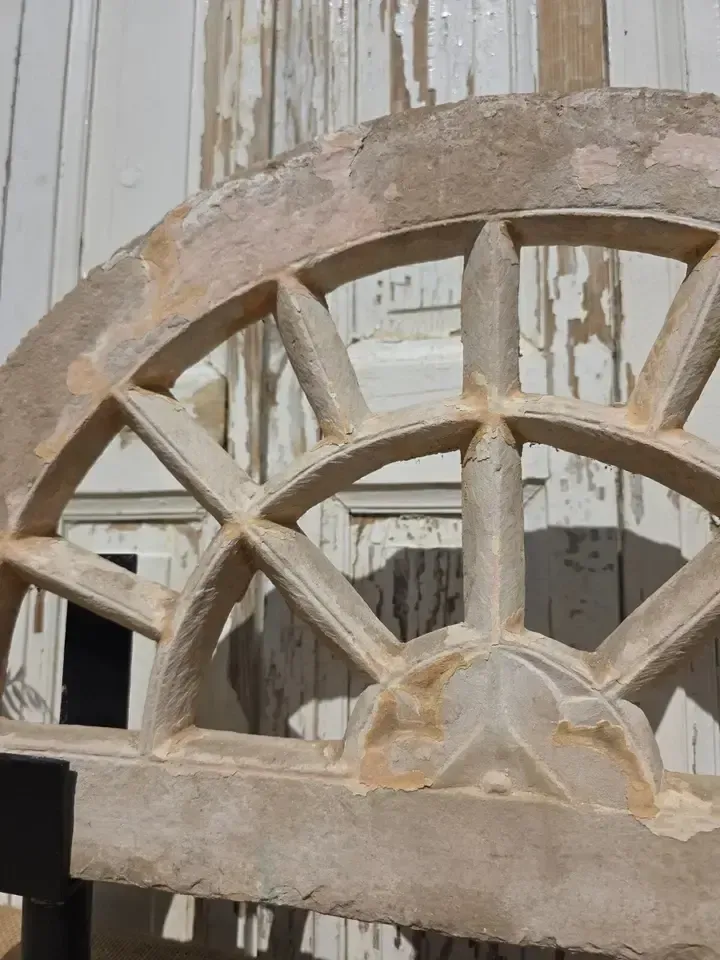 Antique Architectural Carved Stone Panel Jhali Window Fanlight Home Garden Decor photo for sale