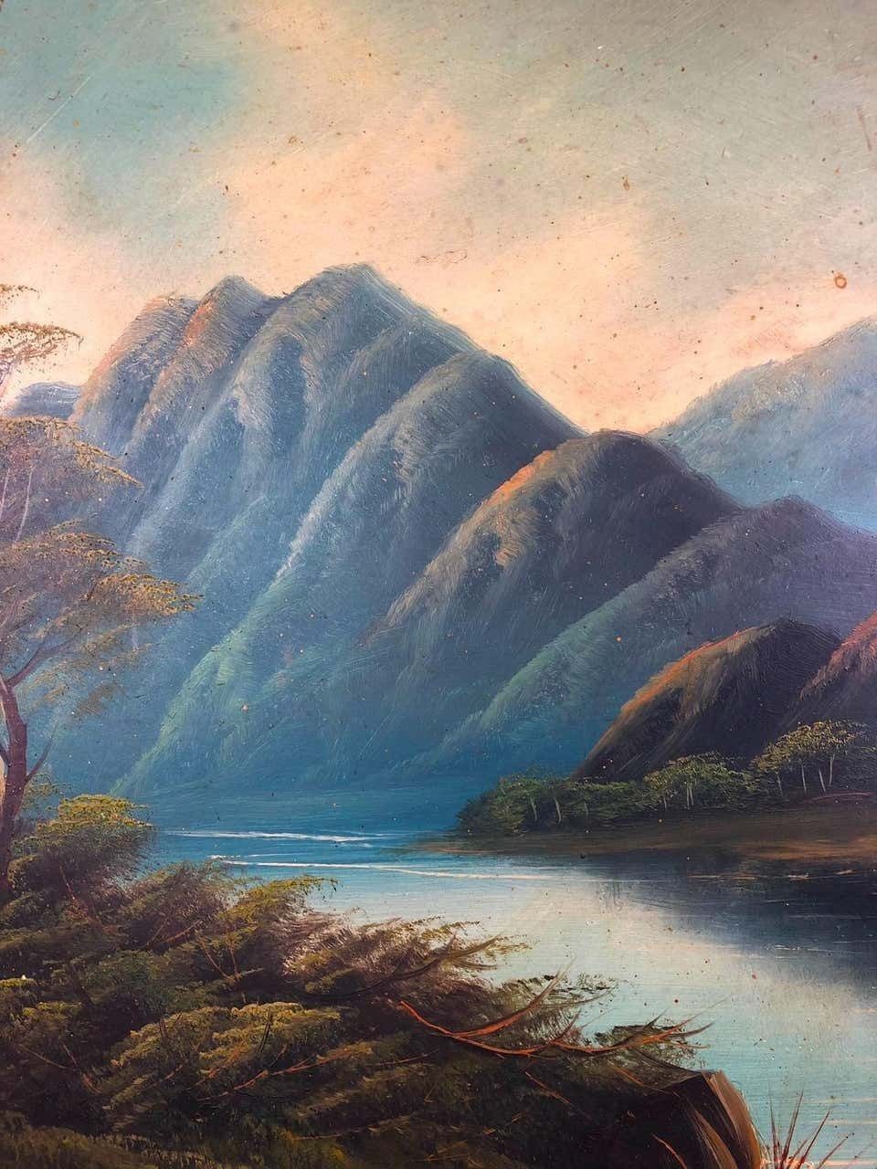 Oil Painting Of The Pearl River, 1890 photo vinterior