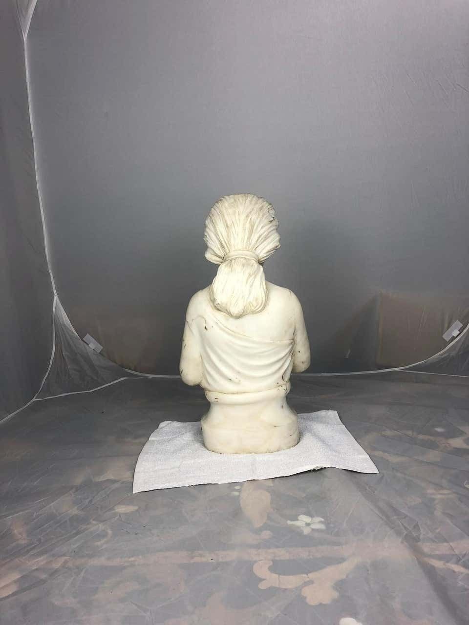 19th Century Marble Bust Of A Child Holding A Birds Nest photo 2800.0