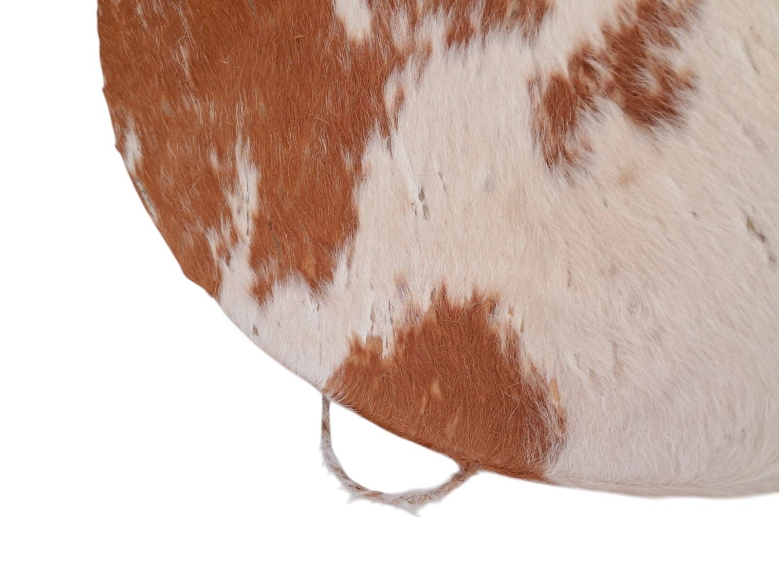 photo for sale Vintage African Drum Coffee Table Cowhide Table Glass Top Large 1960