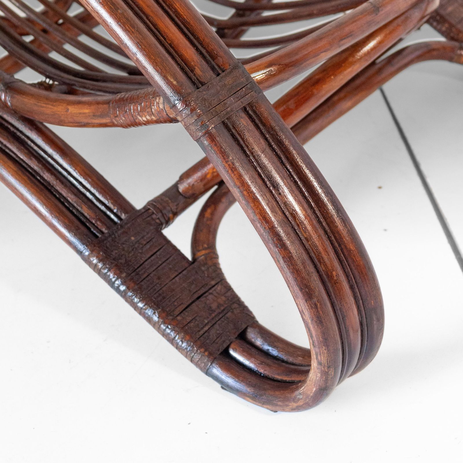 1800.0 Mid Century Modern Bamboo Armchair In The Style Of Tito Agnoli, Italy 1960s photo