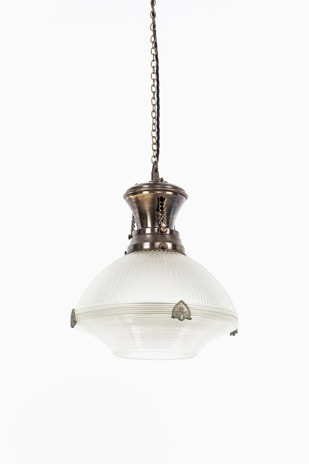 Holophane USA 2 Part Glass Pendant Light