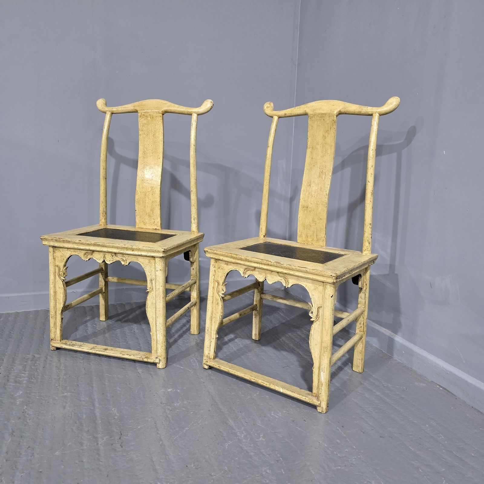 Good Pair Chinese Hall Chairs, 1800s photo Furniture