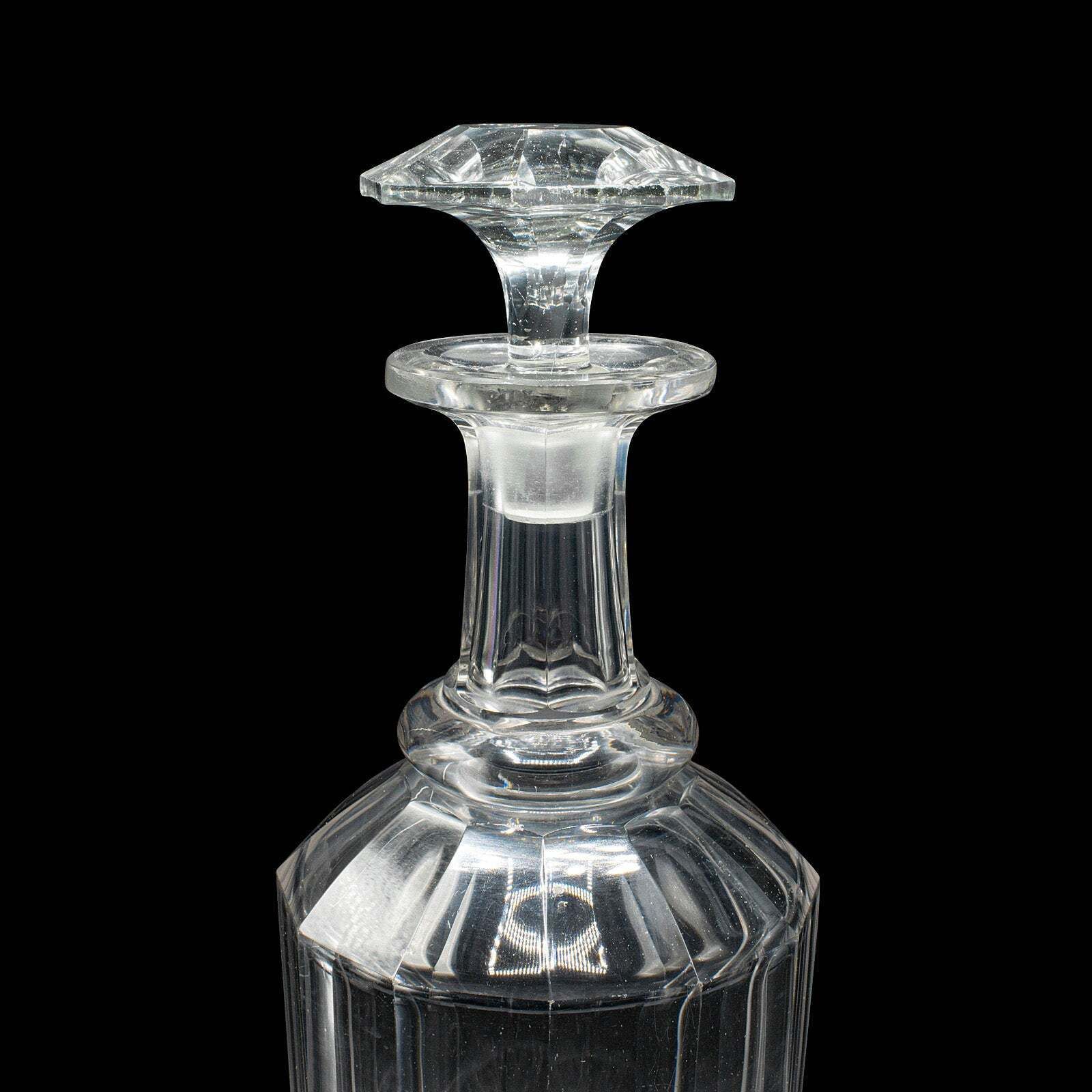Antique Whiskey Decanter, English, Glass, Scotch, Barware, Victorian, Circa 1900 photo buy