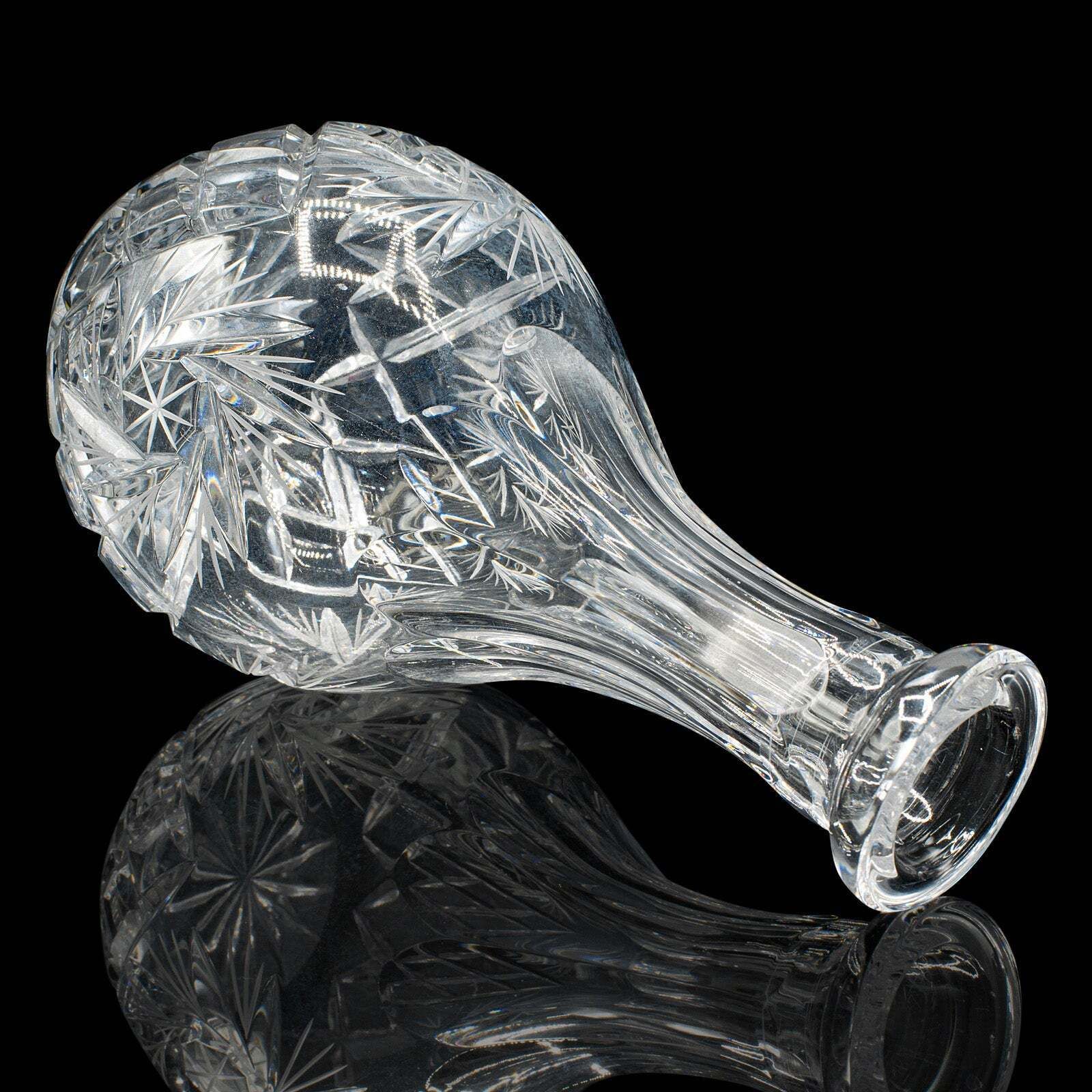 Vintage Liqueur Decanter, English, Cut Crystal Glass, Mid 20th Century, C.1960 photo vintage